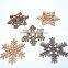 Rustic Snowflake Christmas Tree Decorations Laser Cut From Natural wooden