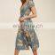 long dress chiffon new style Midi dress side slits floral print summer dress