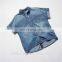 Custom logo Ladies denim shirt short sleeves custom cotton shirt women