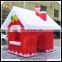 Christmas inflatable santa claus, led lighting inflatable santa toilet. inflatable santa restroom for outdoor decoration