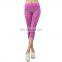Womens Yoga Pants 3/4 Length High Elasticity Waist Gym Leggings