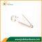 Jewelry making findings arts and crafts silver tone spring decorated safety pin brooch 1.5mm*64mm