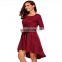 ladies long sleeve fashion dresses OEM customize new women dresses