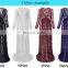 Kate Kasin Maternity Sexy Deep V-Neck Long Sleeve See-Through Wine Lace Maxi Long Maternity Dress KK001082-3