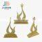 custom design 24k gold plated metal star trophy