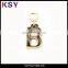 Fashion custom letter shaped pendant metal zipper puller for clothing