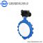 DN1200 48inch PTFE fully coated worm gear double flange/flanged butterfly valve