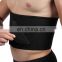 Neoprene waterproof black adjustable waist trimmer belt for weight loss