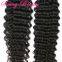 Natural Remy Human Hair Weaving Bundles Deep Curly Hair Extensions