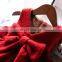 Autumn and Winter Specials Girls Big Bow Tie V-neck Plus Velvet Vest Skirt Woolen Skirt Children's Clothing