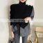 TWOTWINSTYLE Sweater For Women Turtleneck Long Sleeve Chic Knitting Pullovers Casual Patchwork Striped