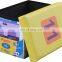 RTS lovely pink happy bus printing pvc foot rest ottoman stools for home living room furniture