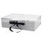 Wholesale custom color ribbon bow rectangle large white flip top gift box packaging