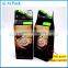 Custom printed side gusset compound coffee bag with one way valve