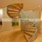 Customized Luxury Spiral Stair glass railing Spiral Staircase for sale