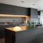 Black custom lacquer plywood island kitchen cabinet simple designs