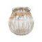 K&B wholesale chic multi-size glass outdoor hanging candle lantern decorative with hemp rope handle