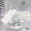 Hot sale 10X Magnifying Wall Mounted Bathroom LED Mirror Square Sensor wall mounted ABS Makeup Mirror