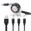 Logo Custom 3 in 1 Retractable USB Cable