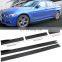 2.2 M/86 inch 6 Pcs Universal Carbon Material Lower Side Skirts Body Kit Rocker Panel Extension