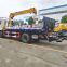 Flatbed tow truck mounted crane Dongfeng wrecker truck with XCMG crane