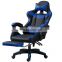 pu leather office recliner luxury adjustable ergonomic swivel gamer racing gaming chair white with footrest