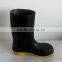 china fashion black safety rain boots /pvc rain boots/industry working boots