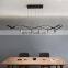 Indoor Nordic Led Chandelier Home Dining Wave Ceiling Lamps Modern Minimalist Office Long Pendant Light