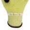Yellow Aramid Knit Work Gloves With Nitrile Plam Finish Cut and Heat Resistant Feature Abrasion Resistance Gloves