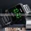 Luxury good quality 30m waterproof Skmei 1505 new design led light touch screen stainless steel mesh strap men digital watch