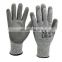 HPPE Industrial Gray Cut5 Resistant Anti-Cut Level 5 Protection PU Coated Palm Working Safety Gloves