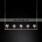 Modern Minimalist LED Brass Home Office Living Room Hotel Restaurant Home decor BOULE DE CRISTAL CLEAR Glass Linear Chandelier