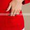 Bulk Wholesale New Designs Pullover For Ladies Sweater Red Color Crew Neck Woolen Sweater