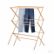 Wooden Bathroom Tower Storage Rack Foldable Bamboo Laundry Drying Tower Rack  Clothes Drying Rack