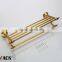 Bathroom Wall Mounted 2 Layer Titanium Towel Rack
