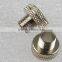 M8 IP68 waterproof brass nickel plated knurling connector screw