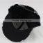 Punk Rock Flower Printed PU Leather Fabric Flat Hiphop Streetdance Cap