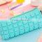 Osini custom Silicon rubber products pencil case plain color Waterproof Chocolate Silicone zipper pencil case