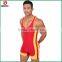 Blue Black Red scrimmage men wrestling singlet in cheap price bodysuit wrestling singlet