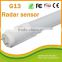 CE and RoHS 4FT Radar microwave sensor T8 LED TUBE with motion sensor