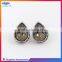 Fashion women's waterdrop stud earring, hot sale crystal stud eardrop