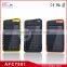 2015 wholesale rubber water resistant portable solar charger power bank for mobile phone