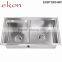 Top Mount Double Bowls Stainless Steel Handmade Unique Kitchen Sinks