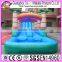 Long Inflatable Water Slide With Arch Trees With Pool