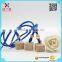 square shape wooden Car Diffsuer Caps ;Perfume Car Diffuser Cap with blue rope