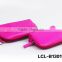 LCL -B1301186 raw cut bi color pvc semi pu cluth envelope cosmetic bag doument holder mini pad pouch