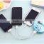 Promotion gift personalized logo printing round shape smart mobile battery pack power bank charger with micro usb charging cable                        
                                                                                Supplier's Choice
