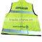 safety high visibility vest with YKK zipper