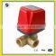 24V AC/DC AC220V 3 way 220V electric brass ball valve BSPP for Fan coil units