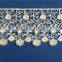 High quality flower polyester water soluble lace fabric